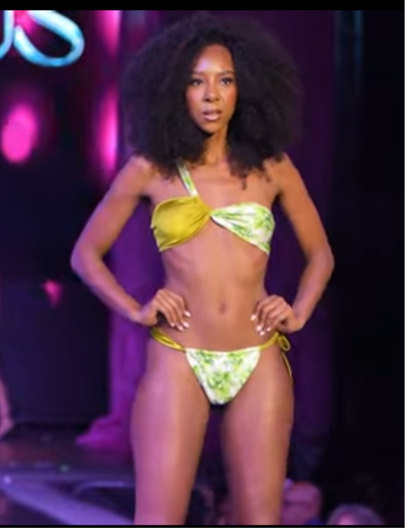 Palm Paradise One shoulder bikini set